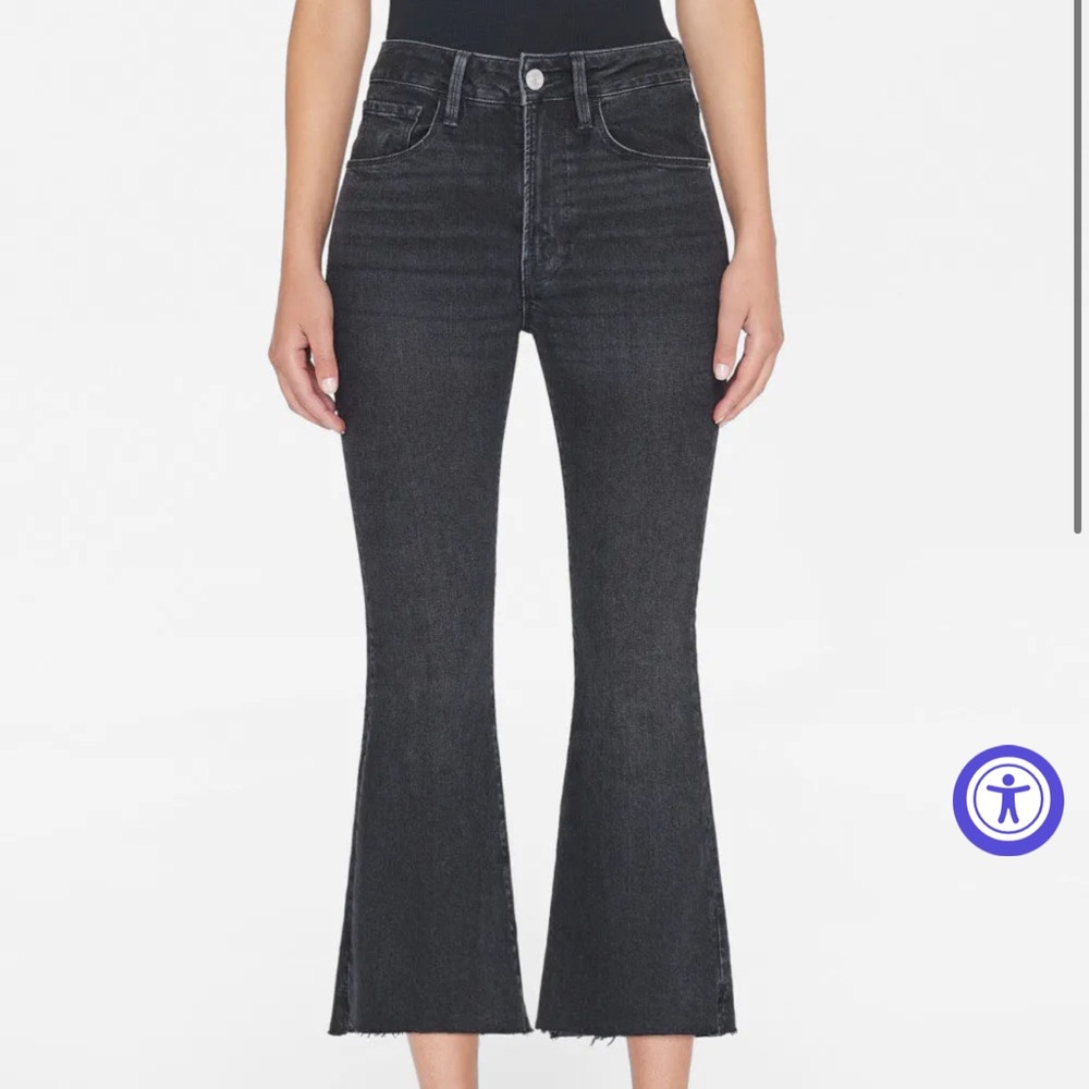 Frame Denim Charcoal Flare Jeans